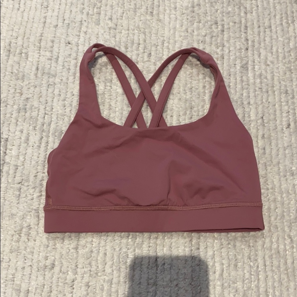 Pink Lululemon sports bra
